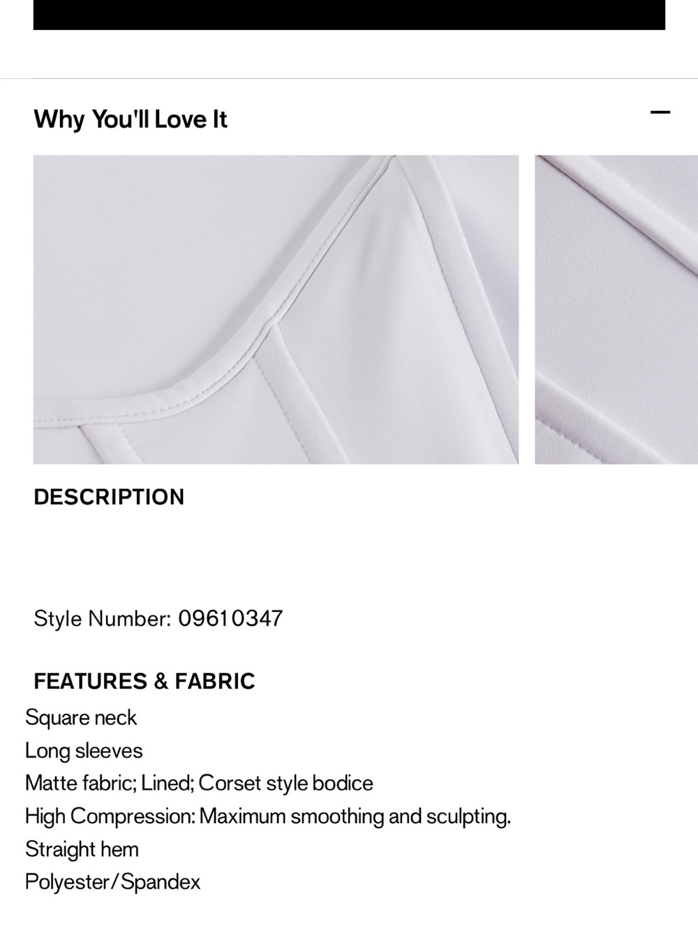 Express Body Contour High Compression Long Sleeve Corset Top White Size L - Picture 10 of 10